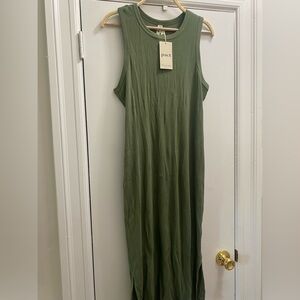Pact NWT Olivine Favorite Rib Racerback Dress L